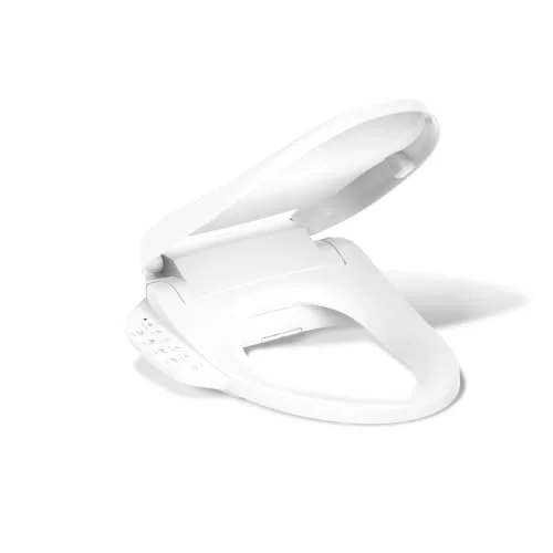 Kohler PureWash E590 elongated heated bidet toilet seat with nightlight