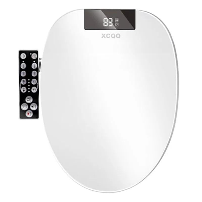 Heated bidet seat with LED display
