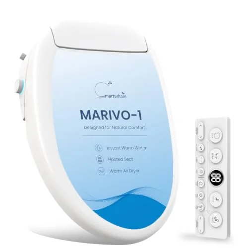 Electric bidet toilet seat with digital display remote